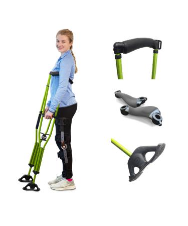 Dynamo Sport Swings Lightweight Crutches Are The Best For Recovery. Big Shock-Resistant Grippy Feet Give You Confidence & Comfort. Anti-slip Back Strap Reduces Slip-outs/Falling (4'6"-5'2") Small (Pack of 2)