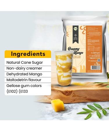 Wild Monk Creamy Mango Cup Lining (1kg) 67 Servings Premium Cup Lining Powder Form Add Flavor to Bubble Tea & Desserts - Buy Online on GoSupps.com