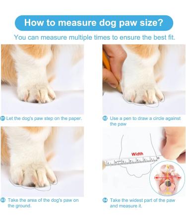 COMSLE Waterproof Dog Boots for Large Dogs | 4Pcs Set Paw Protectors with Reflective Straps | Anti Slip Soles | Size 6 (Width 5.6-6.6CM) Blue - Buy Online on GoSupps.com