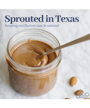 Jiva Organics Creamy Raw Sprouted Almond Butter - Unsalted 8 oz | Organic Nut Butter - Buy Online on GoSupps.com