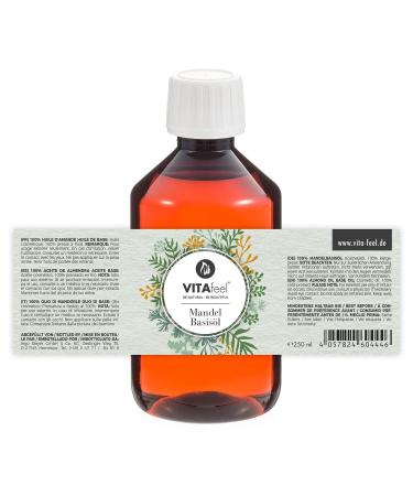 VitaFeel Almond Base Oil - 250ml | Premium Natural Cosmetic Ingredient for DIY Skincare - Buy Online on GoSupps.com