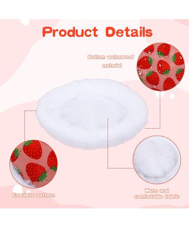 Jodsen Small Animal Bed Mat Soft Pet Bed Small Animal Winter Cage Mat Pad Hamster Round Cushion Nest Guinea Pig Sleeping Cushion Fleece Sleep Pad for Chinchilla Guinea Pig Hamster (White) - Buy Online on GoSupps.com