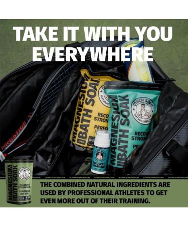 Coach Soak Recovery Bath: Natural Magnesium Flakes with 21 Minerals, Essential Oils, and Dead Sea Salts - Eucalyptus Tea Tree Blend for Post Workout Rejuvenation - Buy Online on GoSupps.com