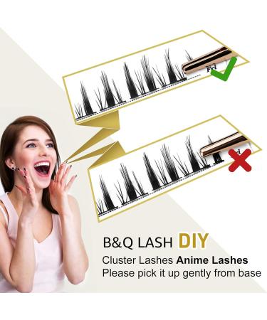 72 Cluster Lashes D Curl Natural DIY Eyelash Extensions Soft & Fluffy | UK-FD-B39-D-MIX - Buy Online on GoSupps.com