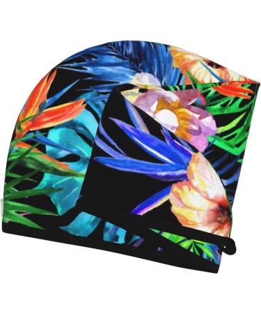 Microfiber Hair Drying Cap | Colorful Flowers Hair Towel Wrap | Soft & Absorbent Quick Drying Cap for Curly Long & Thick Hair - Buy Online on GoSupps.com