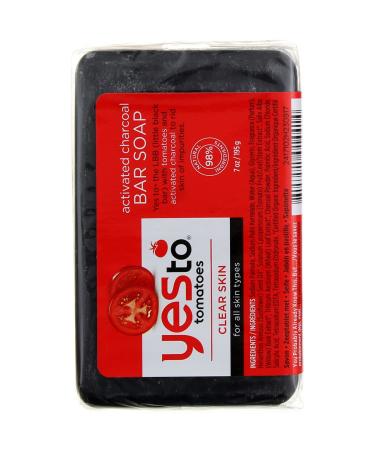 Yes to Tomatoes Clear Skin Activated Charcoal Bar Soap 7 oz - Pack of 2 - Buy Online on GoSupps.com
