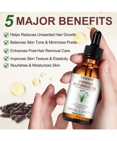 Huile Cyperus Rotundus Huile Inhibitrice de Pilosit au Cyperus Rotundus 60ml | R duit la Repousse R pare la Peau & Resserre les Pores | 100% Naturelle Vegan & Adapt e aux Peaux Sensibles - Buy Online on GoSupps.com