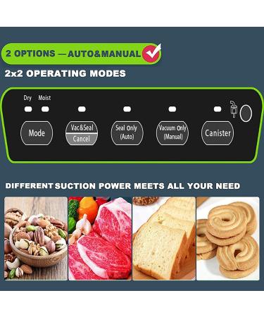 Potane Precision Vacuum Sealer Machine Pro with Built-in Cutter and Bag Storage | Auto&Manual Options | 2 Food Modes | Includes 2 Bag Rolls | Compact Design - Buy Online on GoSupps.com
