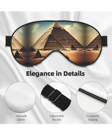 Dreaming of the Pyramids Eye Mask - Comfortable Adjustable Sleep Mask for Men & Women | Soft & Elastic Nighttime Relaxation - Buy Online on GoSupps.com
