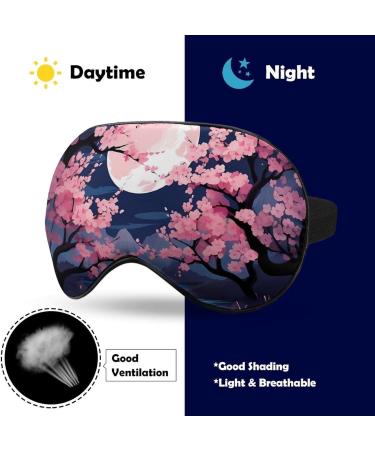 Shop Japanese Mount Fuji Cherry Blossom Sleep Eye Mask - Adjustable Light Blocking Blindfold for Men & Women - Buy Online on GoSupps.com