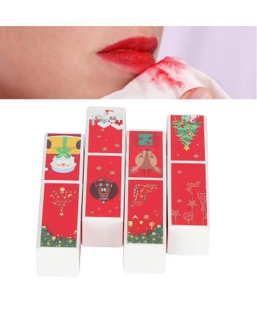4pcs DIY Square Lipstick Tubes - Refillable Empty Lip Gloss Containers - Christmas Style for DIY Cosmetics - Buy Online on GoSupps.com