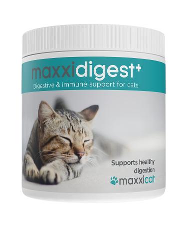maxxipaws maxxidigest+ Digestive and Immune Support Supplement for Cats with Probiotics Prebiotics and Digestive Enzymes Powder 90 g 90 g (Pack of 1) - Buy Online on GoSupps.com