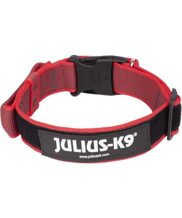 Shop Julius-K9 100HA-K-R-2015 Adjustable K9 Neck Band - Red-Gray with Handle Safety Closure 38-53 cm - International Shipping - Buy Online on GoSupps.com