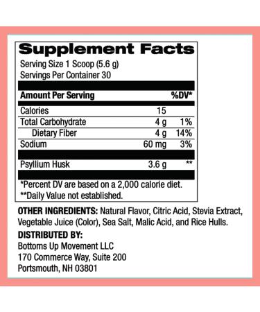 Bum Psyllium Fiber Cleanse Powder for Daily Gut Care Soluble Psyllium Husk Fiber with Sugar Free Formula Feel Lighter, Support Regularity & Everyday Digestive Comfort, 30 Servings - Buy Online on GoSupps.com