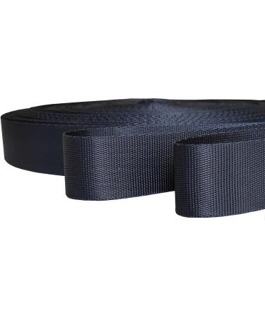 Yo-Yo2015 1 Inch Nylon Webbing Strap - 30 Yards | Durable Flat Nylon for Backpacks, Pet Leashes, Gardening Crafts - Black 01011 - Buy Online on GoSupps.com