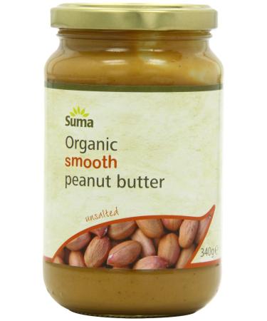 Suma Smooth Organic Peanut Butter (Unsalted) 340g - Buy Online on GoSupps.com