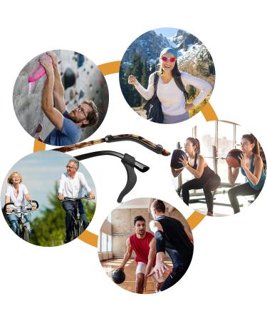 Anti-slip Silicone Temple Tips for Eyeglasses - Black & Clear - Buy Online on GoSupps.com