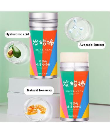 Wax Stick for Hair | Hyaluronic Acid Hair Wax Stick | 98g Wax Stick for Hair Hair Pomade Stick Hair Stick Wax Hair Pomade Stick Non-Greasy Styling Wax for Frizz Hair Pochy - Buy Online on GoSupps.com