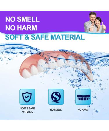 Nature Comfort Fake Teeth Set: Upper & Lower Dentures for Confident Smile - White (2 PCS) - Buy Online on GoSupps.com