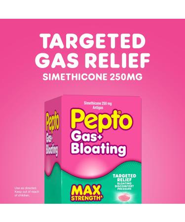 Pepto Gas + Bloating Simethicone 250 mg Softgels 50 Count Gas Relief for Adults Anti Gas and Bloating Gas Relief Maximum Strength - Buy Online on GoSupps.com