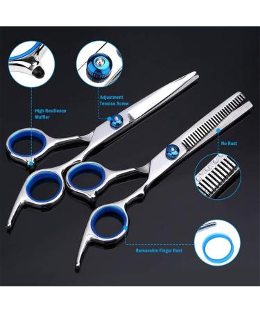 Professional Sharp Blades Hair Trimmer Barber Hair Cutting Thinning Scissors Shears Hairdressing Set 6 inch - Buy Online on GoSupps.com
