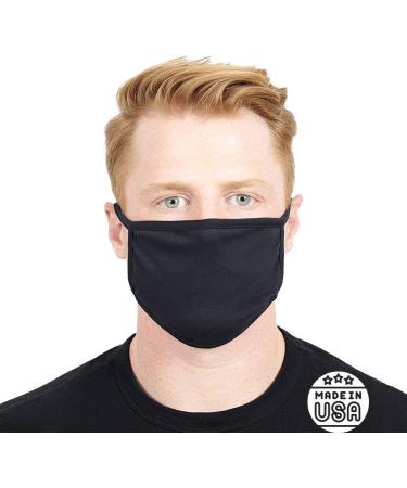 New Republic Cotton 3 Pack Face Masks - Black - Buy Online on GoSupps.com