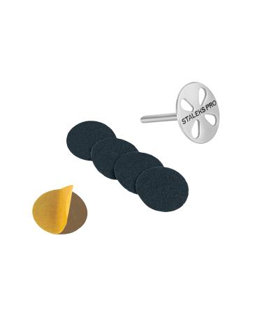 STALEKS Pododisc 25 mm Pedicure + 5 Refills File 180 Grit Professional Use Domestic Stainless Steel (PDset-25)