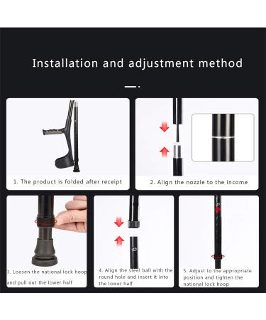 Folding Aluminum Walking Forearm Crutches Hand Cane Walking Stick Adjustable Lightweight Arm Cuff Crutch with Ergonomic Grip Underarm Cane Crutch for Seniors Disabled Star of Light White - Buy Online on GoSupps.com