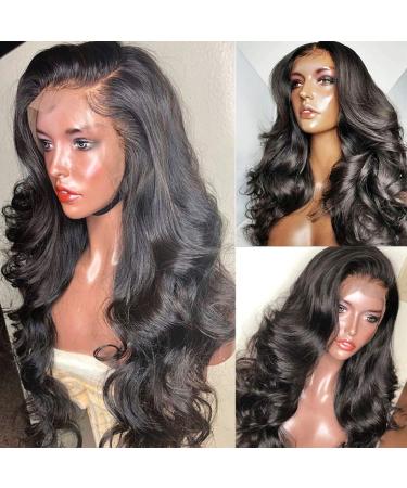 Saupa Lace Front WIG Real Hair Recondles Wave Lace Front Wig Human Hair Wigs for Women Pre Plucked Brazilian Body Wave Hair Lace Front Human Hair Wig Lace Frontal Wigs Human Hair 22inch