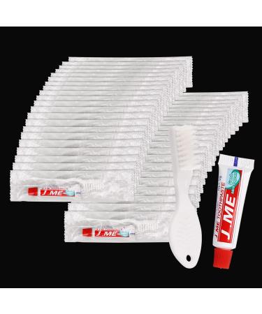 Xuezoioy Disposable Toothbrushes with Toothpaste - Pack of 30 Individually Wrapped Mini Travel Toothbrush Kit for Homeless and Shelters - Buy Online on GoSupps.com