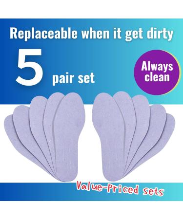 Buy Japanese Traditional Washi Deodorant Insoles - Disposable Sweat Absorbent Pack of 5 Pairs | Made in Japan - Buy Online on GoSupps.com