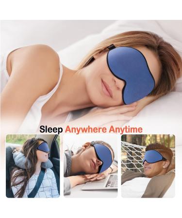 3D Contoured Cup Sleep Mask Set for Women and Men - Coral Red and Blue Eye Masks for Side Sleepers with Light Blocking Technology - Buy Online on GoSupps.com