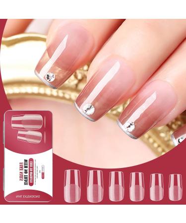 240 Pieces Square Fake Nail Tips - 10 Sizes Half-Matte Press-On Artificial Nails for Perfect DIY Manicure - Buy Online on GoSupps.com