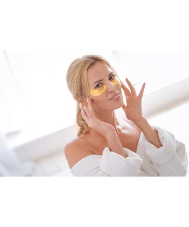 LuxeBiotics 24K Pure Gold Under Eye Patches - Hyaluronic Acid Hydrogel Mask for Dark Circles, Puffiness, and Wrinkles - 8 Packs (16 Patches) - Anti Aging Eye Treatment - Buy Online on GoSupps.com
