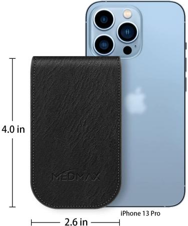 MedMax Freestyle Libre 2 PU Leather Protective Case - Lightweight Shockproof Diabetic Storage with Carabiner Clip - Black - Buy Online on GoSupps.com