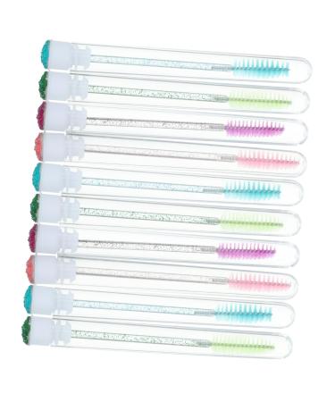 Didiseaon 10pcs Eyelash Brush Eyebrow Brush Makeup Stuff Makeup Plastic Brush Wands Woman With Diamond