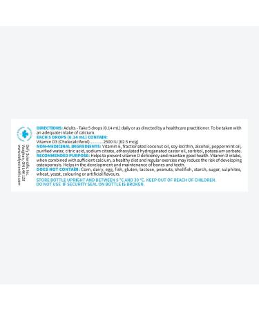 Defy Scientific Ultrafine Emulsion Vitamin D3 2500 IU Liquid (30 mL) Ultra Premium - For Maintenance of Healthy Immune System Bones and Teeth - Gluten and Dairy Free - Buy Online on GoSupps.com