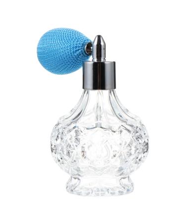 minkissy Perfume Glass Bottle Terrarium Fogger Liquid Containers Powder Spray Bottle Perfume Bottle Pump Refillable Perfume Glass Perfume Refillable Glass Bottle Vintage Glass Bottle 11x6x6cm Blue
