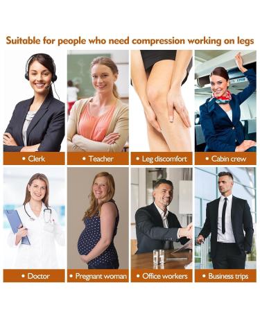 Bounfend Compression Socks 20-30mmHg - Knee High Open Toe Medical Grade Stockings for Men & Women | Varicose Vein Relief Swollen Legs Shin Splints Travel | Beige L Large - Buy Online on GoSupps.com