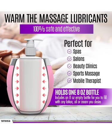 Massage Oil Lotion Bottle Warmer - Auto-Temperature Pink Rose | International Shipping - Buy Online on GoSupps.com