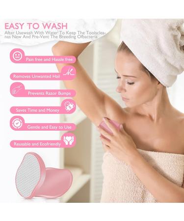 Crystal Hair Eraser - Painless Exfoliation for Women and Men (Pink) - Buy Online on GoSupps.com