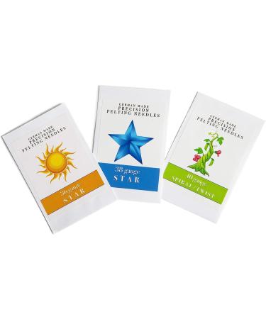German Made Precision Felting Needles Set | High Carbon Steel, Color Coded Gauges 36, 38, 40 | Essential Tools for Wool Felting | Metal Sharps Container Included - Buy Online on GoSupps.com