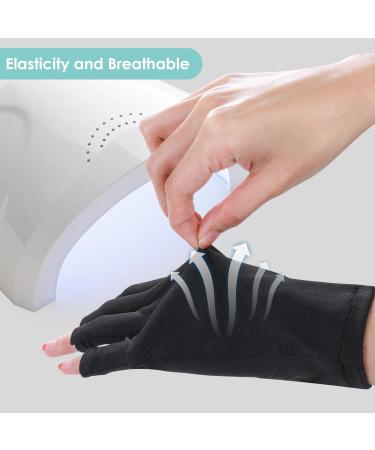 2 Pair Anti UV Gel Manicure Gloves - Professional Fingerless Protection for Nail Art DIY - Moisturizing & Skin Care - Home & Outdoor - 2 Pairs - Buy Online on GoSupps.com