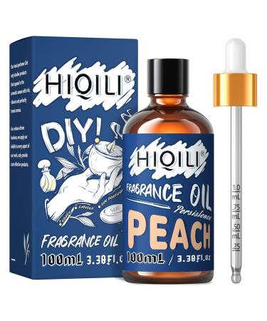 HIQILI Peach Essential Oil - Pure Fruit Fragrance Oil for Diffuser Body Care Candle Perfume Making Home Scent 3.38 Fl Oz Halloween Thanksgiving