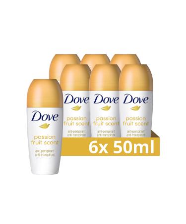 Dove Advanced Care Go Fresh Passion Fruit Scent Anti-perspirant Deodorant pack of 6 with Triple Moisturising technology roll-on for 48 hours of protection 50 ml Fresh 8.33 ml (Pack of 6) - Buy Online on GoSupps.com