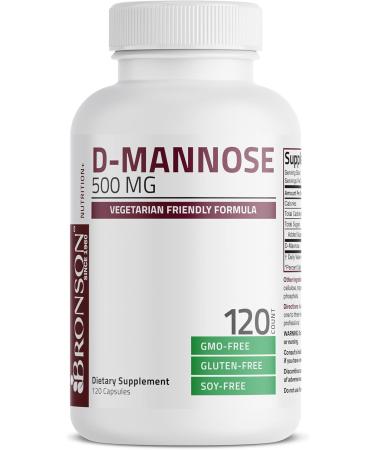 Bronson D-Mannose 500 MG Vegetarian Friendly Formula Non-GMO, 120 Capsules 120 Count (Pack of 1) - Buy Online on GoSupps.com