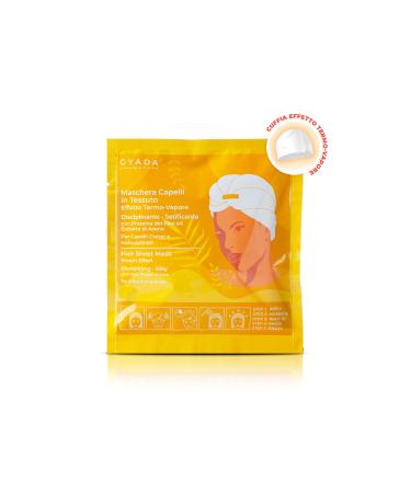 Gyada Cosmetics hair mask made of degrading and plasticizing fabric with thermal hood based on oats and keratin 60 ml oats 60 ml (1 Pack)