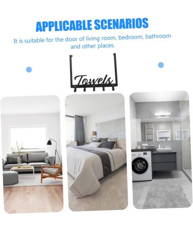 CHILDWEET Metal Cloth Hooks 1 Set Hook up Over Door Towel Rack Over The Door Towel Rack Clothing Hat Hook Bedroom Door Wall Row - Buy Online on GoSupps.com