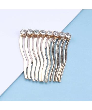 Allereyae Vintage Crystal Wedding Hair Comb Barrette - Gold Rhinestone Bride Headpiece for Women & Girls - Buy Online on GoSupps.com