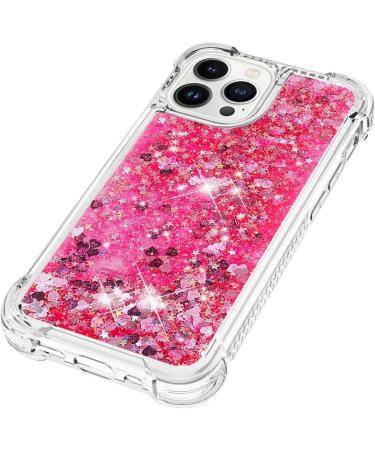 Tivenfezk Nadoli Glitter Drive Sand Shell for iPhone 15 Pro Max - Shockproof TPU Bumper Case Liquid Quicksand Design Transparent Pink Protective Cover - Buy Online on GoSupps.com